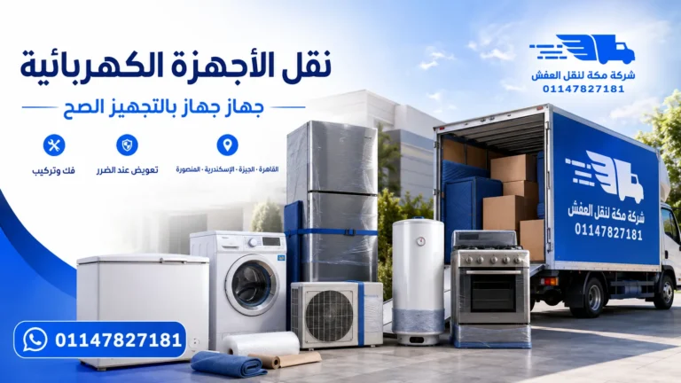 نقل الأجهزة الكهربائية بأمان الثلاجة والغسالة والتكييف